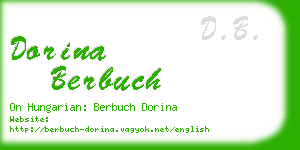 dorina berbuch business card